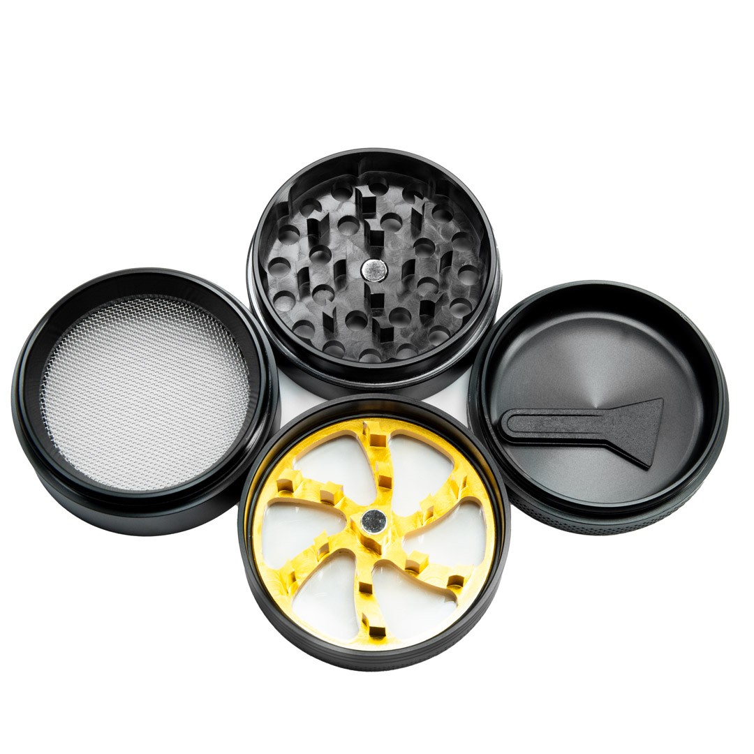 Grinder Wheel 50mm 4 partes Negro