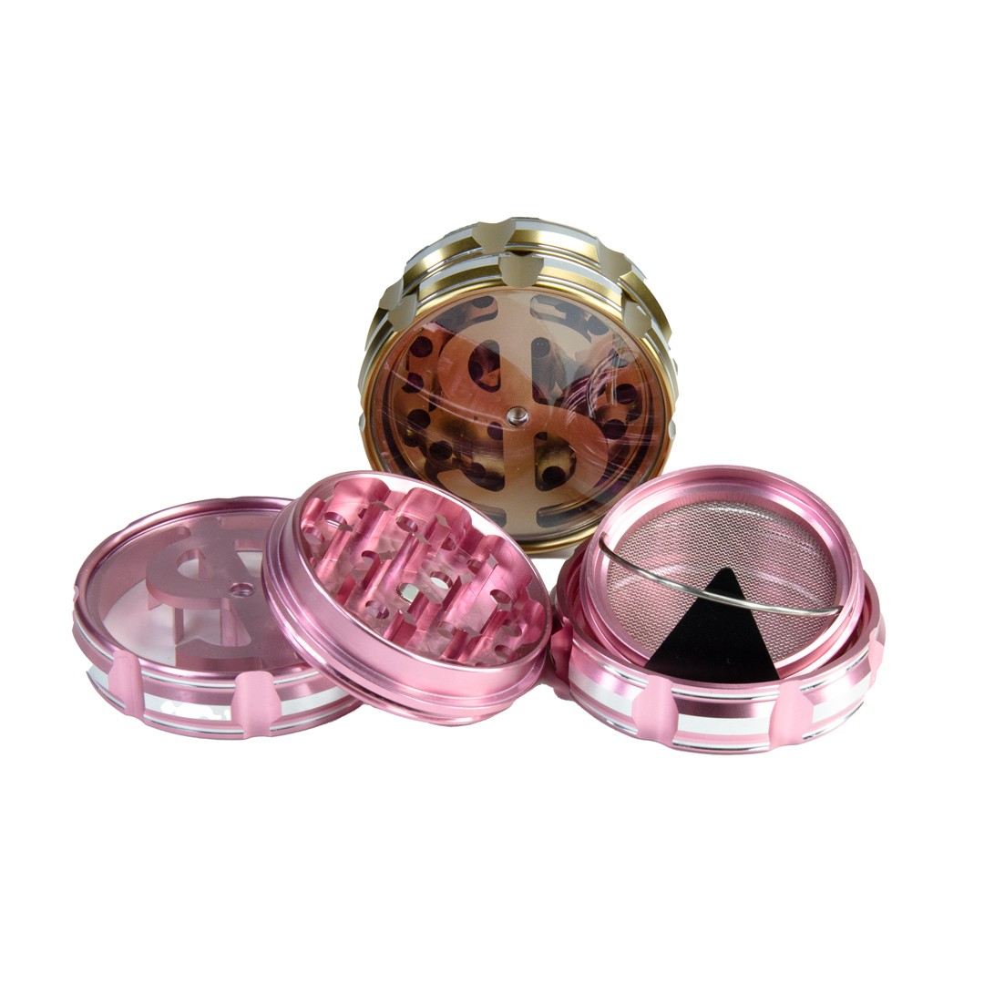 Grinder Dólar 63 mm 4 Partes Rosa