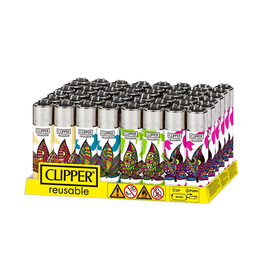 Mechero Clipper Trippy Leaves CP11R 48u